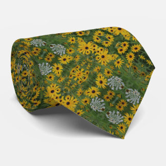 Cravate Black Eyed Susan Flowers Abstrait Motif