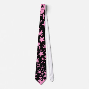 Cravate Black & Pink Star