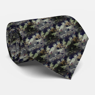 Cravate Blanc Lacecap Hydrangea Fleurs Motif