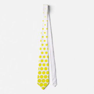 Cravate Blanc moderne de point de polka de jaune de