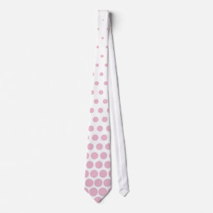 Cravate Blanc moderne rose de point de polka de camée