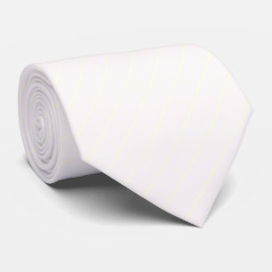 Cravate Blanche-Neige avec Pinstripes blanches ivoire