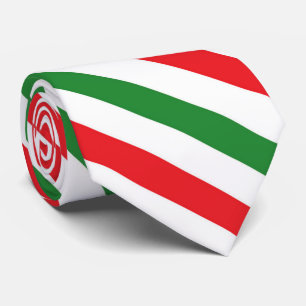 Cravate blanche verte rouge de rayure de Noël de