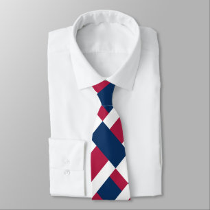 Cravate Blancs rouges et bleus, bloc de couleurs