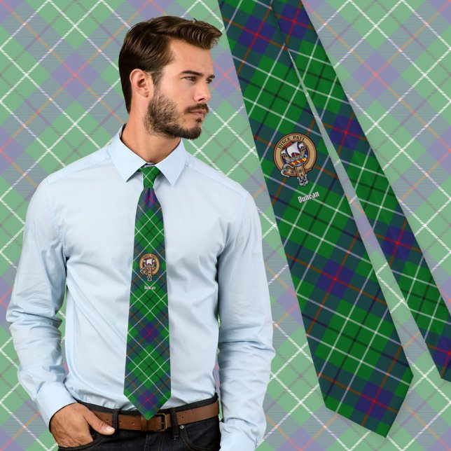 Cravate Blason du clan Duncan sur tartan (Créateur téléchargé)