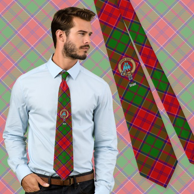 Cravate Blason du clan Grant sur tartan (Créateur téléchargé)