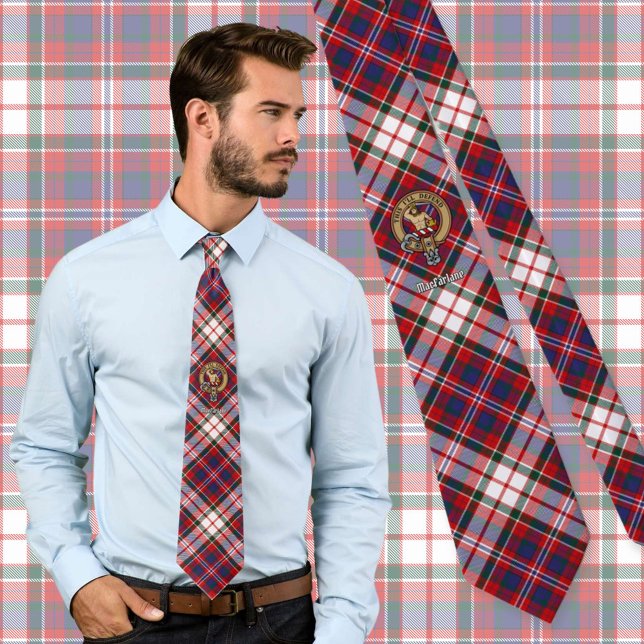 Cravate Blason du clan MacFarlane sur tartan de cérémonie (Créateur téléchargé)