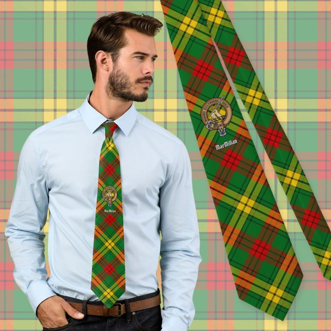 Cravate Blason du clan MacMillan sur tartan (Créateur téléchargé)