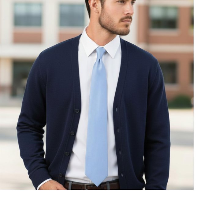 Cravate bleu bébé couleur unie (Créateur téléchargé)