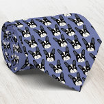 Cravate bleu Bulldog français<br><div class="desc">Un amusant petit motif français roux noir et blanc sur un arrière - plan bleu. Idéal pour tous les amoureux de les chiens, gardiens de chiens, marcheurs de chiens et vétérinaires. Art original de Nic Squirrell.</div>