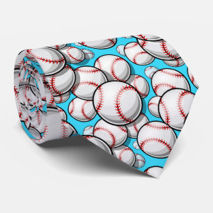 Cravate Bleu cool blanc Amateurs de baseball