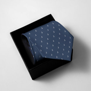 Cravate Bleu de marine monogramme