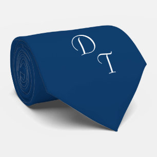 Cravate Bleu de minuit - vos monogrammes