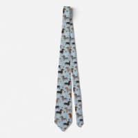 Bleu de motif de pattes et d'os de teckel