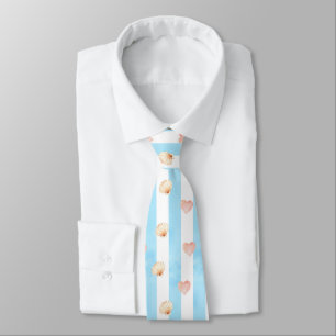 Cravate Bleu et blanc - Coeurs, Empreinte de patte, Coque