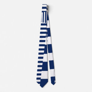 Cravate Bleu et blanc sur bandes