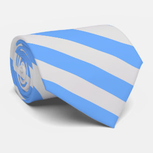 Cravate Bleu et gris clair rayé