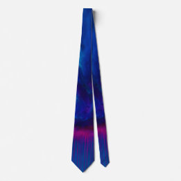 Cravate Bleu et Violet Abstrait