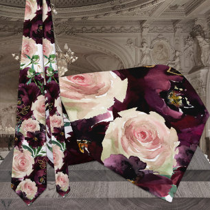 Cravate Bleu étincelant Bordeaux Desdia Mariage Rose