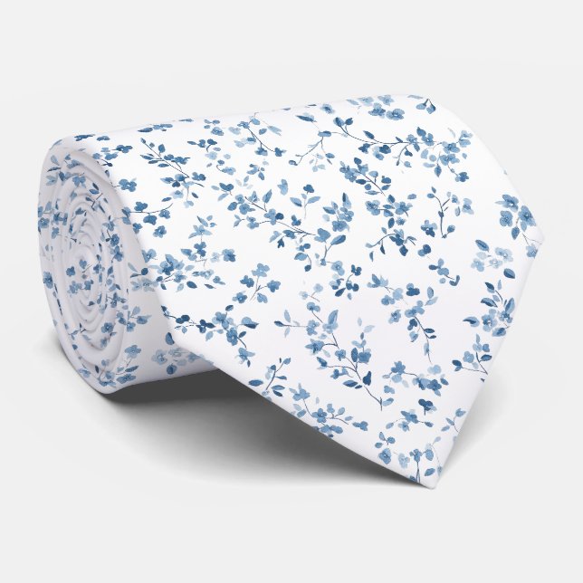 Cravate Bleu Français (Roulé)