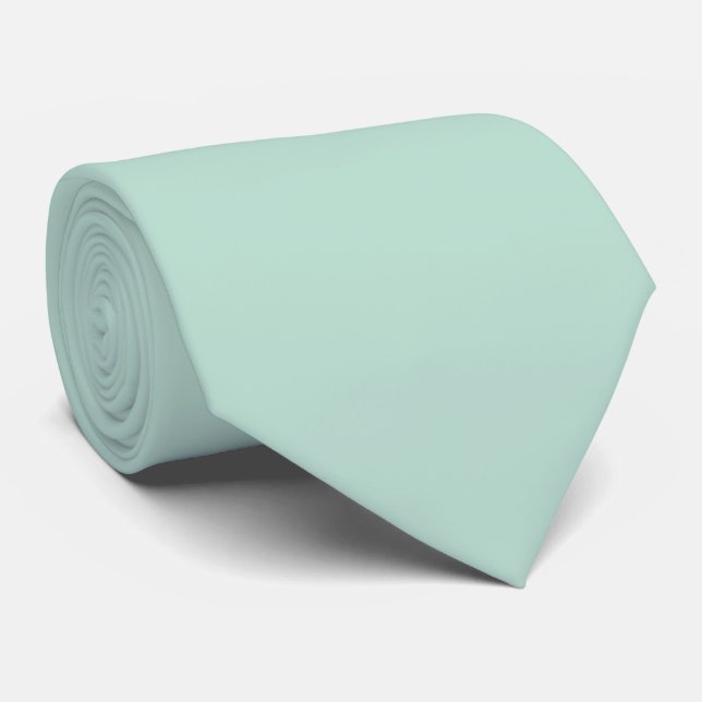 Cravate Bleu Opale Vert Turquoise Couleur Uni Pastel (Roulé)