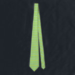Cravate Bleu pâle, vert d'eau et jaune<br><div class="desc">art numérique Abstrait de rayures bleu pâle, vert aqua et jaune</div>