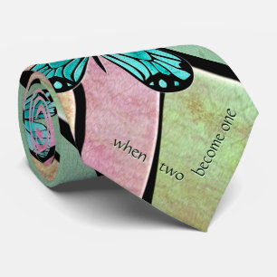 Cravate Bleu papillon sur Mariage vert émeraude