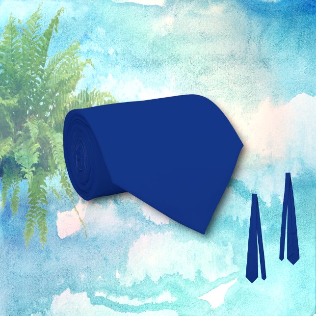 Cravate Bleu périphérique solide (Créateur téléchargé)