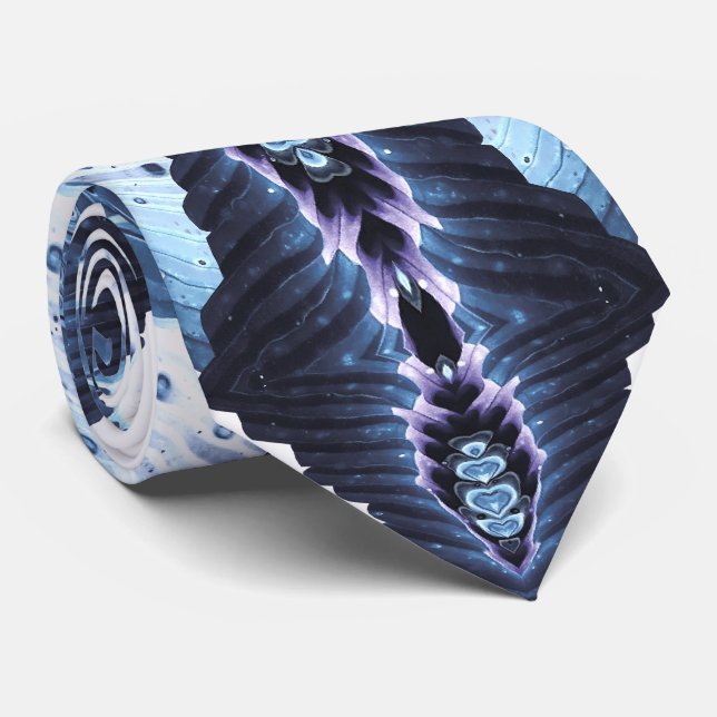 Cravate bleu/violet/blanc (Roulé)