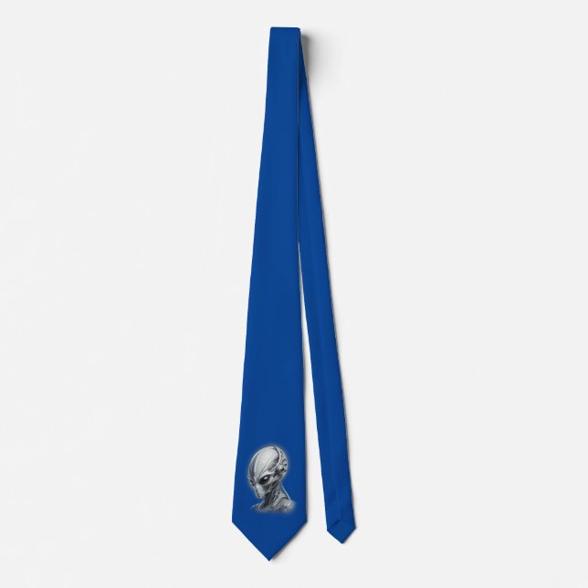 Cravate bleue Alien (Devant)