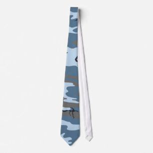 Cravate bleue de camouflage