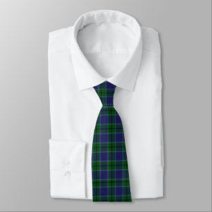 Cravate bleue et verte de plaid de tartan de Scott