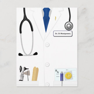 Cravate bleue Nouveau Docteur Faire-part