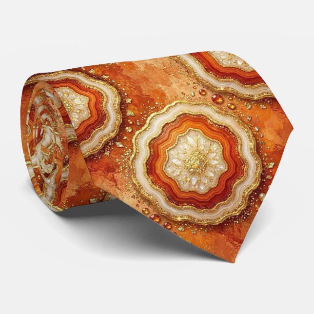 Cravate Bling & Sparkle | Tie de cou en géode de rouille e (Roulé)