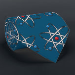 Cravate Blue Atom Molecule Motif Enseignant Science<br><div class="desc">Ce mignon motif de molécule atomique est idéal pour le scientifique,  l'enseignant,  ou l'amateur de science dans votre vie.</div>