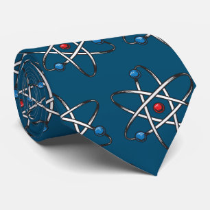 Cravate Blue Atom Molecule Motif Enseignant Science