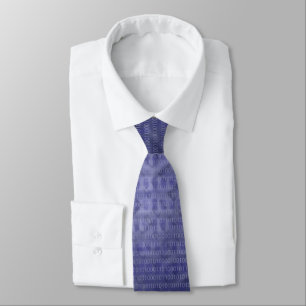 Cravate Blue Binary Code Tie