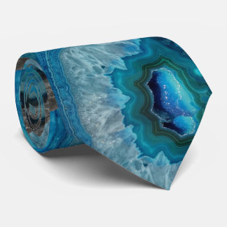 Cravate Blue Geode Rock Mineral Agate Crystal Image