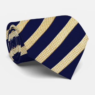 Cravate Blue & Gold Navy foncé