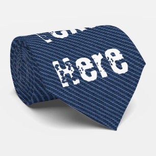 Cravate Blue Jeans Fabric - Ajouter votre texte - Personna