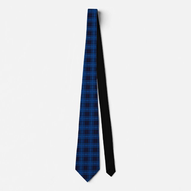 Cravate Blue Jewel Plaid Tartan Neck Tie (Devant)