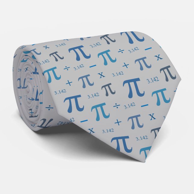 Cravate Blue PII 3.142 Mathématiques (Roulé)