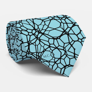 Cravate Blue Playky Geometry Linnear Monogramme