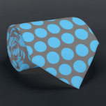 Cravate Blue Polka Dots Grey Gift Favor Elegant Custom<br><div class="desc">Designed with cute blue polka dots patterns in solid grey background. You may change to any background color as you wish. Makes a great gift or party favor for any event including weddings,  birthdays and more!</div>