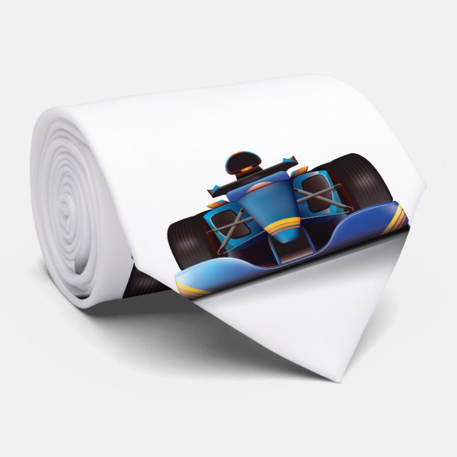Cravate Blue Racing Car (Roulé)