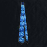 Cravate Blue Roses Art Flower Tie<br><div class="desc">This fun tie has my original photographic artwork - featuring my photo of a row of blue roses, processed in an illustrated artsy style. The main color tones are light blue and dark blue. This tie is printed on front and back for a cohesive appearance. It would make a great...</div>