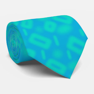 Cravate Blue Turquoise Frosted Glass Motif Art Abstrait