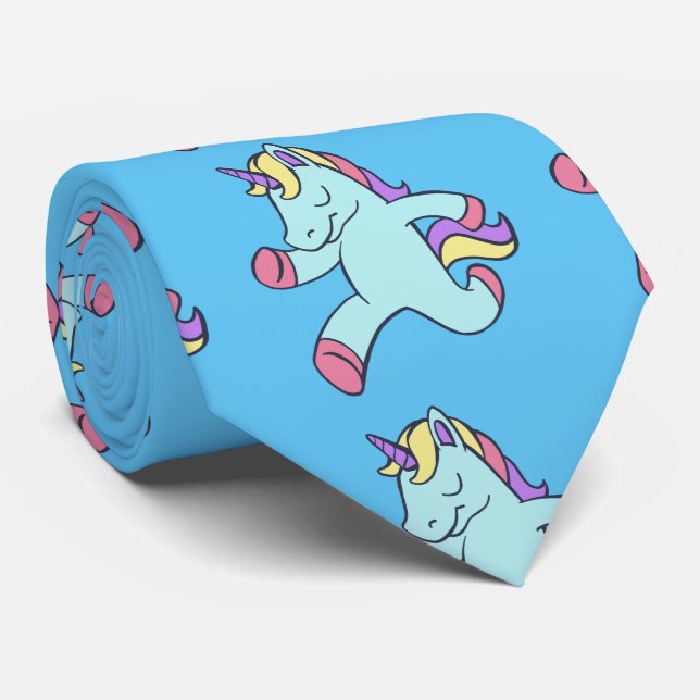 Cravate Blue Unicorn Running Thunder_Cove (Roulé)