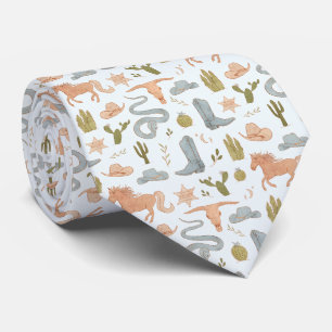 Cravate Blue Western Thème