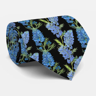 Cravate Bluebonnets Fleurs Bleues Texas Texan Floral